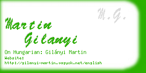 martin gilanyi business card